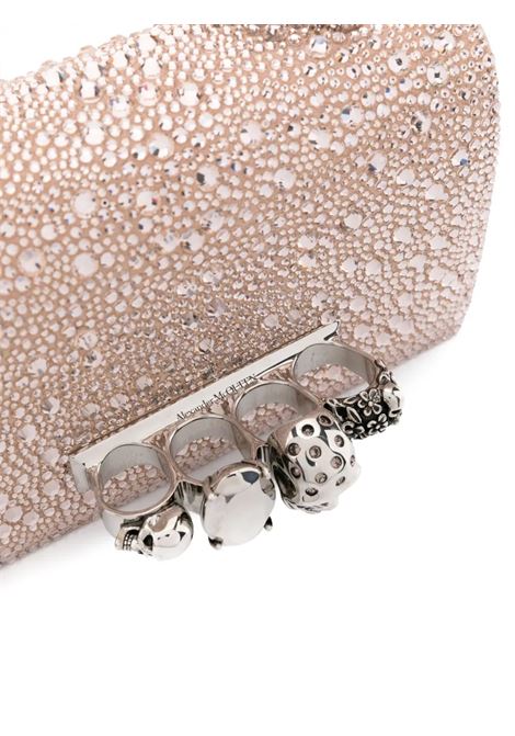 Borsa Mini Jewelled Satchel Con Cristalli in Rosa/Argento ALEXANDER MCQUEEN | 653134-1BLDV5000